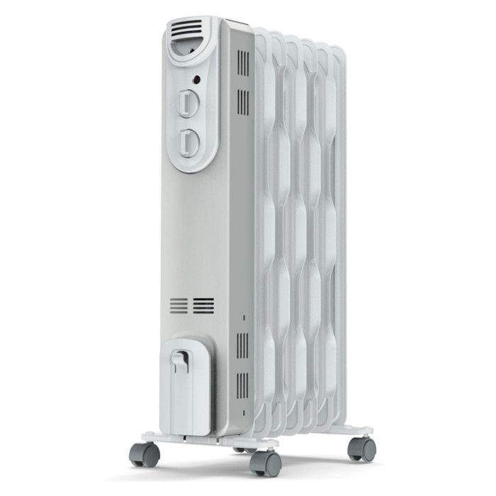 Radiateur bain dhuile ORSO - SUPRA - 1500W - Blanc - Fluide caloporteur - Vertical