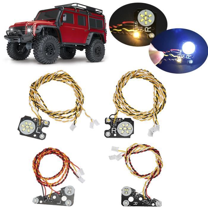 Kit D'éclairage LED Pour Voiture RC TRX4 - Phares Avant/arrière, 1/10, Couleur Noir/jaune/rouge