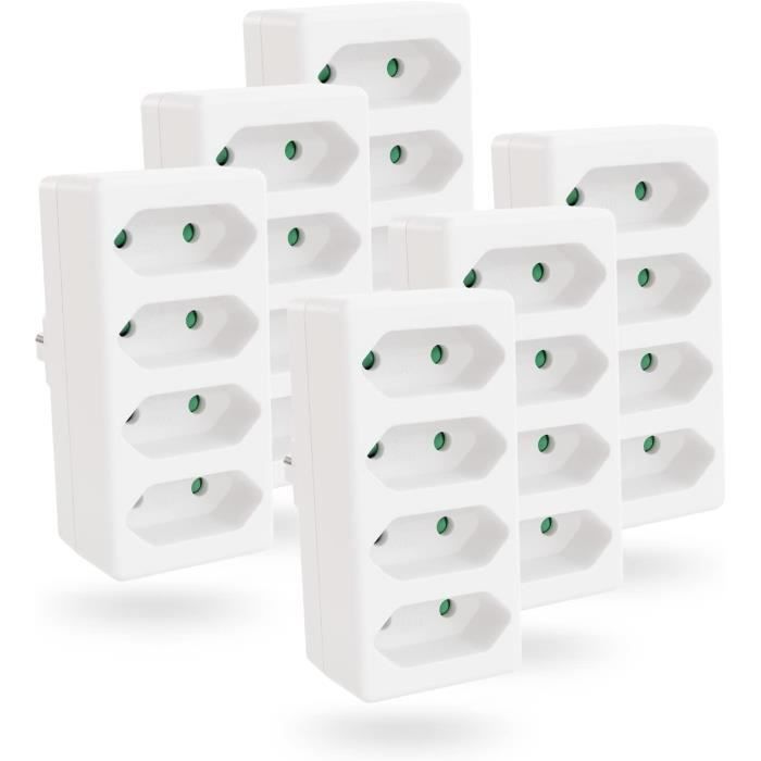 Greate 6X Quadruple Multiprise Electrique Avec Max 2300W - Prise ...