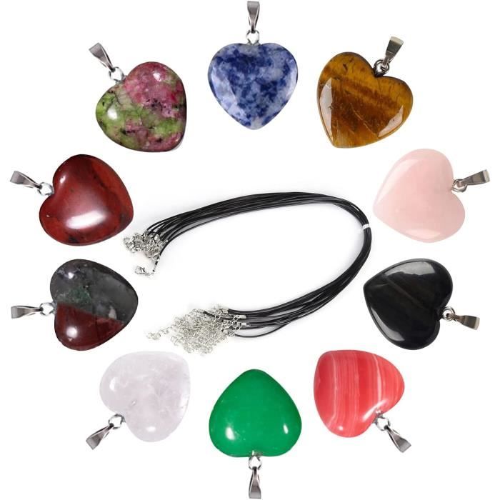 Collier Chakra En Pierre De Cristal - Pendentif Prisme Hexagonal Pointu - Pour Femme Et Homme - Longueur Réglable