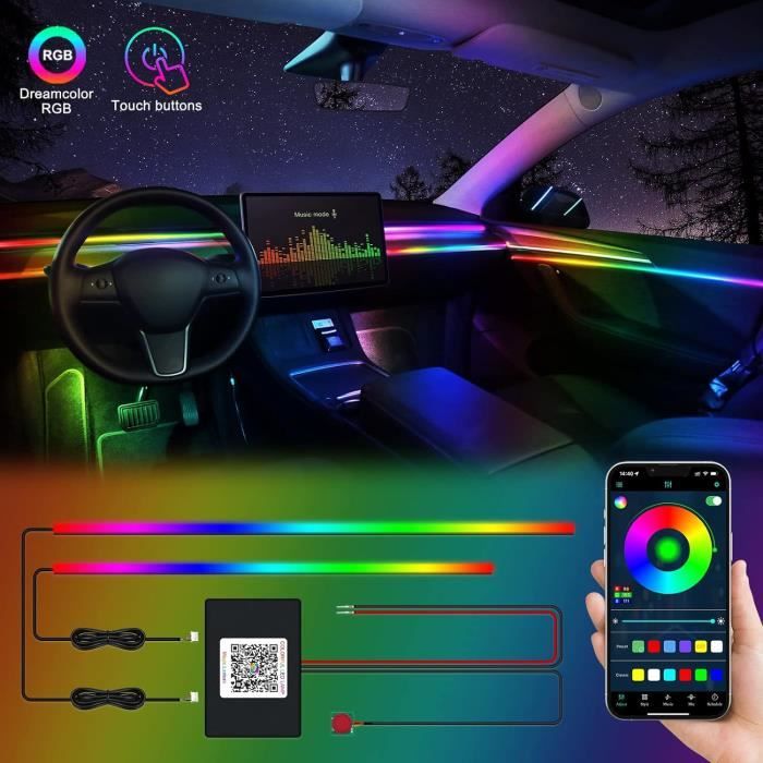 Bawoo AL122116 - Lampe Voiture Interieur USB Rubans Led Lampe