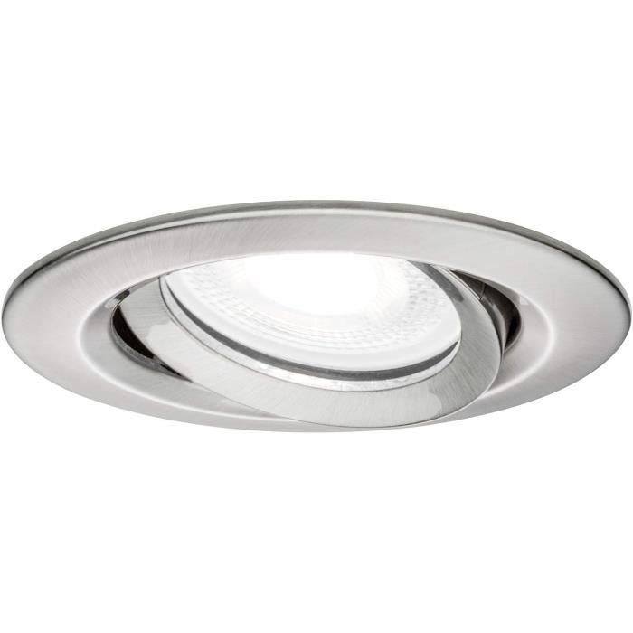 Spot encastrable Eryon rond alu brossé IP65 classe 3