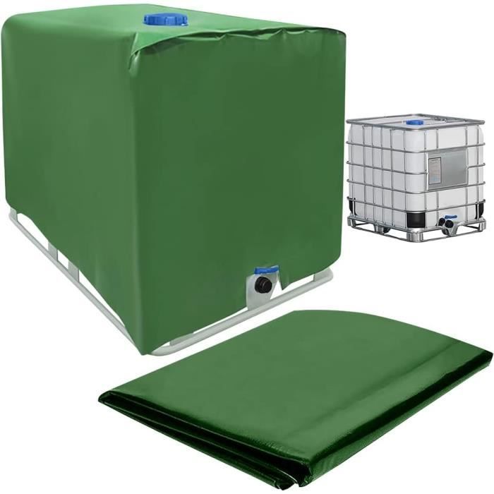 Bâche De Protection Cuve IBC 1000L Luxshiny - Housse Anti-UV étanche Avec Fermeture éclair 120x100x116 Cm