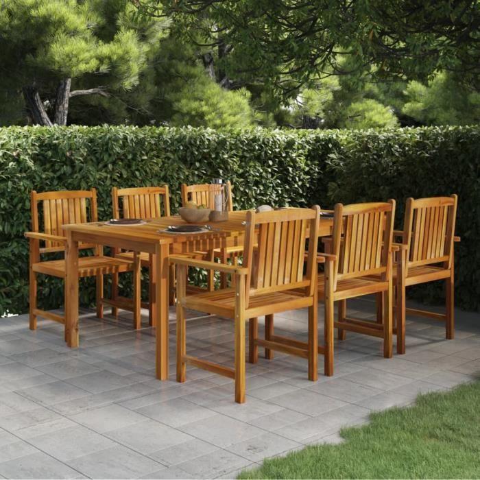 vidaXL Table de jardin Bois d'Acacia - vue 2