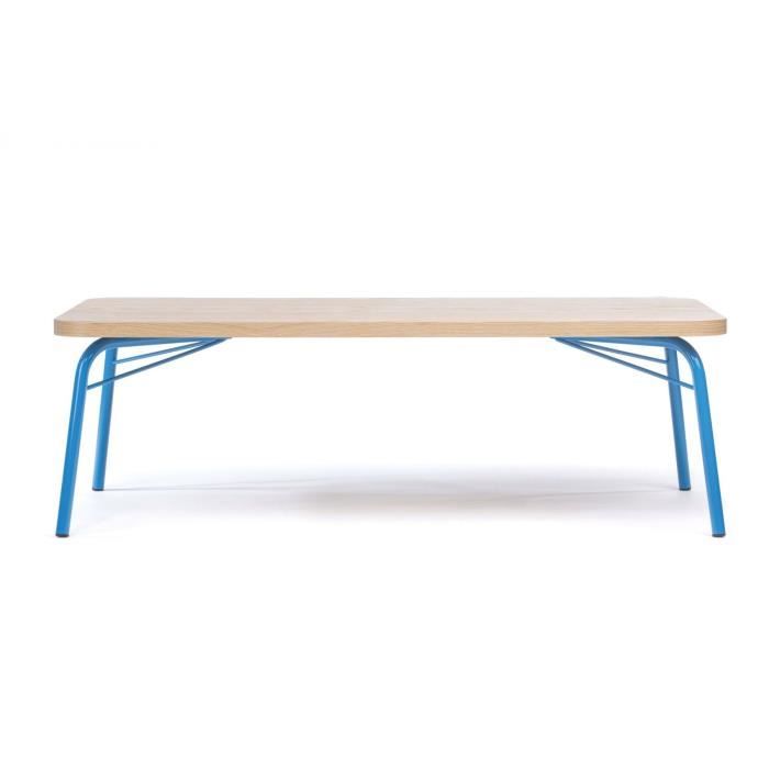 Table Basse Scandinave En Bois Et Metal Ashburn Woodman Bleu