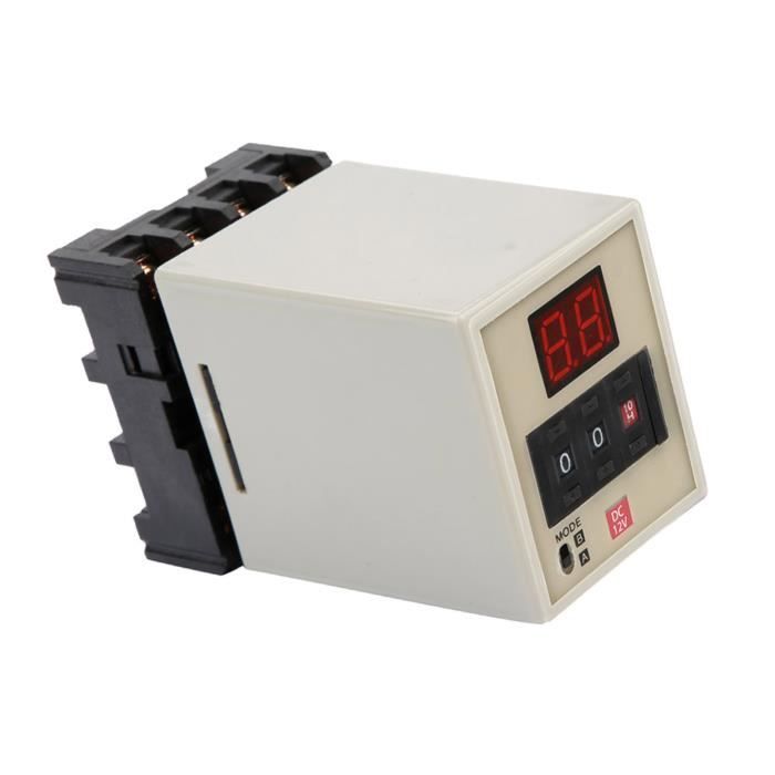 Relais Temporisé Programmable JSS20-48AMS - Affichage Numérique LED - Temporisation 0.01s à 999h - Alimentation DC24V Ou AC220V - 6