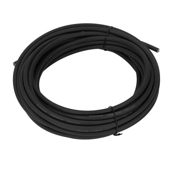 Câble Solaire PV Pour Panneaux - Fil Photovoltaïque 1800V Double Isolation, 4/6 Mm², Rouge Ou Noir - TUV