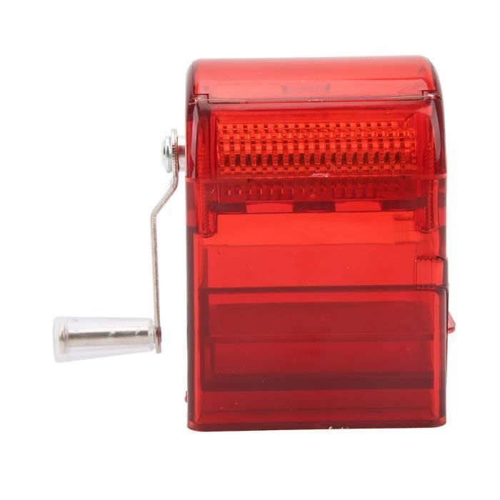 YOSOO moulin à tabac Broyeur à cigarettes en plastique broyeur à manivelle à main (rouge)