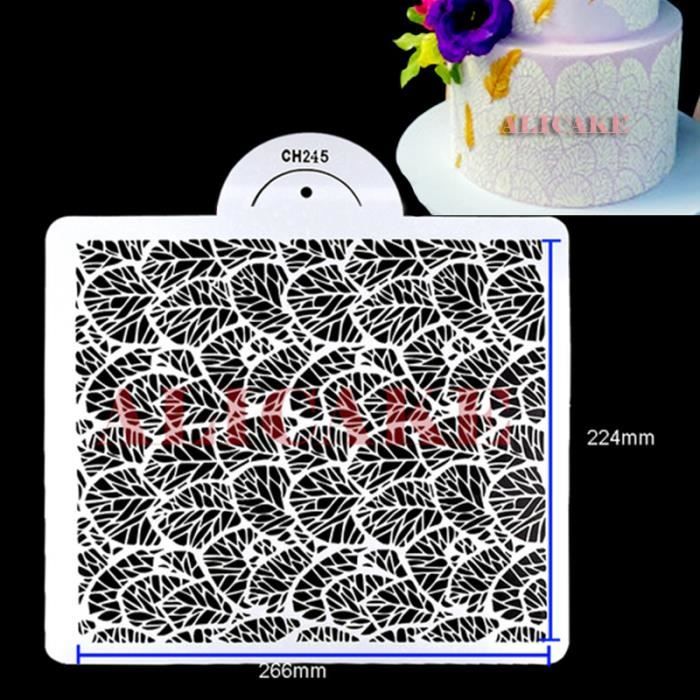 Acheter 1 pièce Moule à gâteau mousse rond en silicone dentelle Pochoirs pour Pudding au chocolat, Biscuit, Fabrication de glaçons DIY Accessoires de cuisine et Outils de pâtisserie