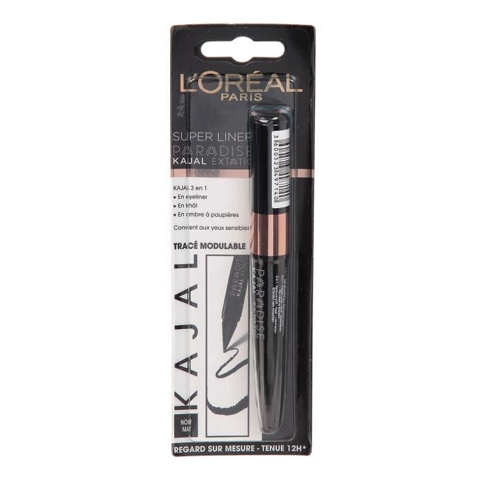 L'OREAL PARIS Eyeliner Super Liner Kajal 01 Noir Cdiscount Au quotidien