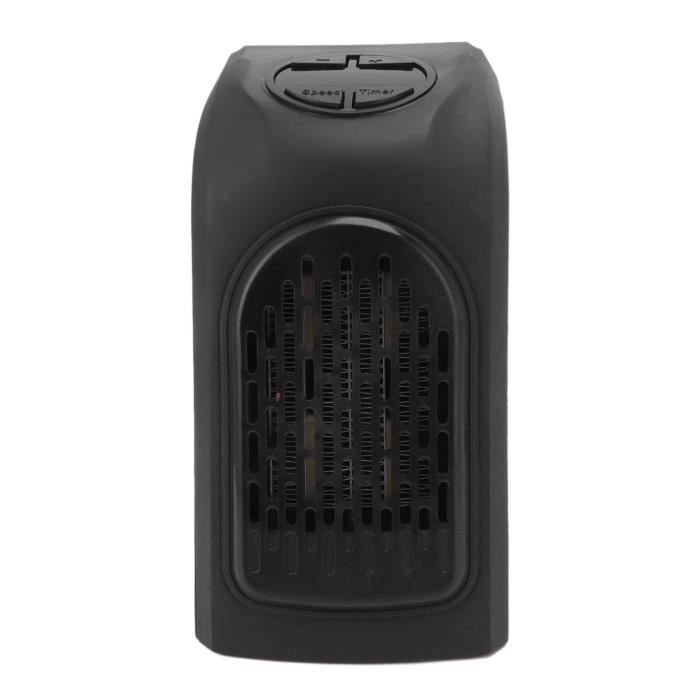 Radiateur D'appoint Ventilé 400W - Petit Chauffage Sur Prise Murale - Pour Chambre, Bureau, Atelier - Minuterie Et Sécurité
