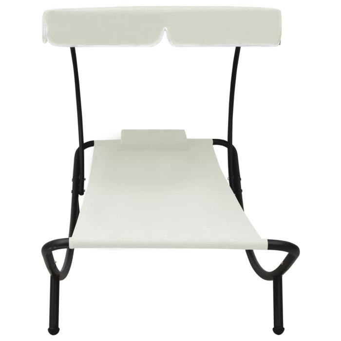 KADAX Transat Fauteuil De Jardin Pliable Chaise Longue De Plage Coussin Repose Pieds Confortable 93555668