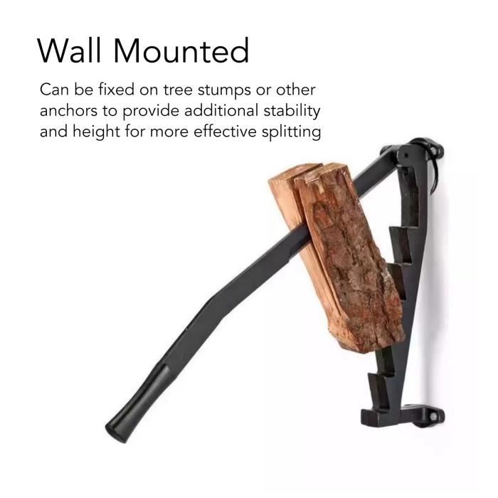 Fendeur De Bois Manuel En Acier Carbone - Portable, Design En H Ou X - Pour Bois De Chauffage, Camping, Jardin - Fixation Au Sol Possible - 2