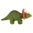 Triceratops +--45 cm, Peluche Dinosaure 100% recyclée issue de bouteilles plastiques (existe aussi en peluche T-Rex)-1