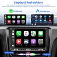 Autoradio Bluetooth 2 Din 9" voiture Autostereo MP5 lecteur Android Auto Apple Carplay voiture Bluetooth Audio pour VW avec Caméra-1