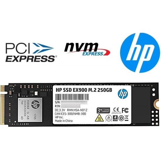 Hp Ex900 M 2 250gb Pcie 3 0 X4 Nvme 3d Tlc Nand Solid State Drive