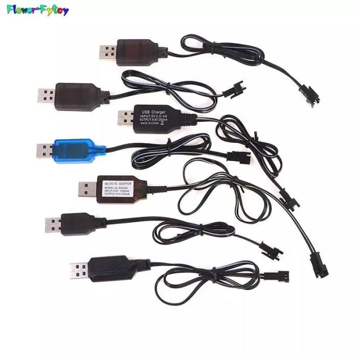 Câble Charge USB Batteries LiPo 3.6V-3.7V SM-2 Broches - Jouets RC Voitures Camions Bateaux - LED Charge Charge Lipo Usb Protection