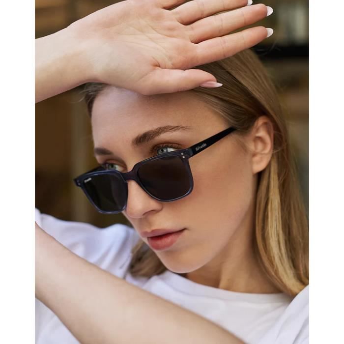 D.FRANKLIN Lunettes de Soleil ULTRA LIGHT SQ LOW NAVY BLACK bleu