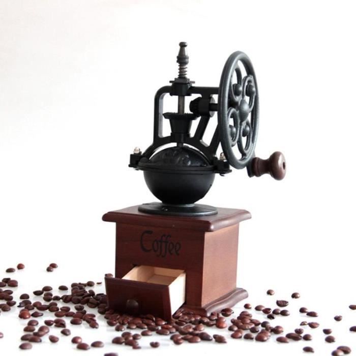 Moulin à grains de café manuel en bois classique a - Cdiscount  Electroménager