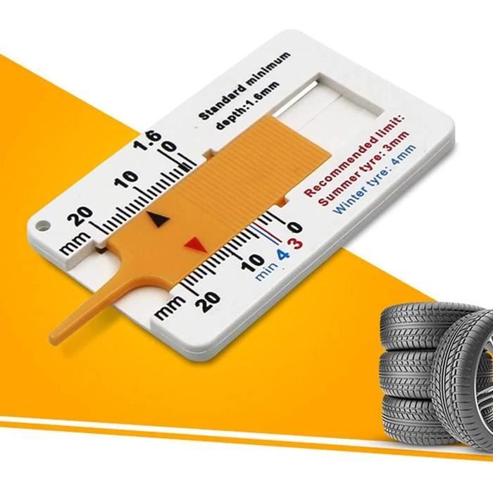 Jauge de profondeur de bande de roulement de pneu - 0-25.4mm Règle de  profondeur de bande de roulement numérique de haute précision Inspection de  l'usure des pneus de voiture Vernier électronique pour 