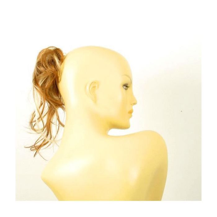 Chouchou Postiche Cheveux Blond Cuivré Méché - Chignon Synthétique, Taille 22, à Fixer, Neuf Avec étiquettes