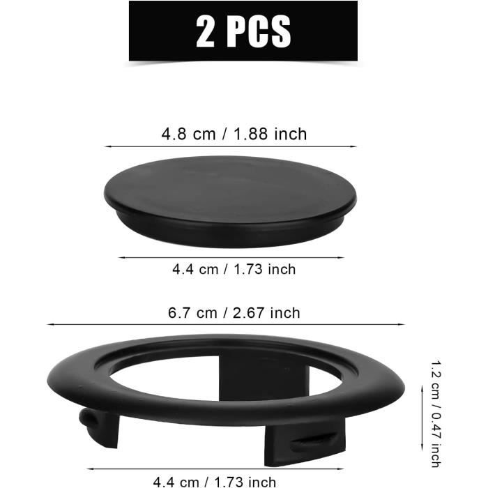 Wazsnhm Anneau de protection pour trou de port inférieur de grosse caisse, robuste, accessoires de batterie, blanc