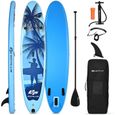 GOPLUS - Stand Up Paddle Gonflable - 297x76x15cm - Bleu-2