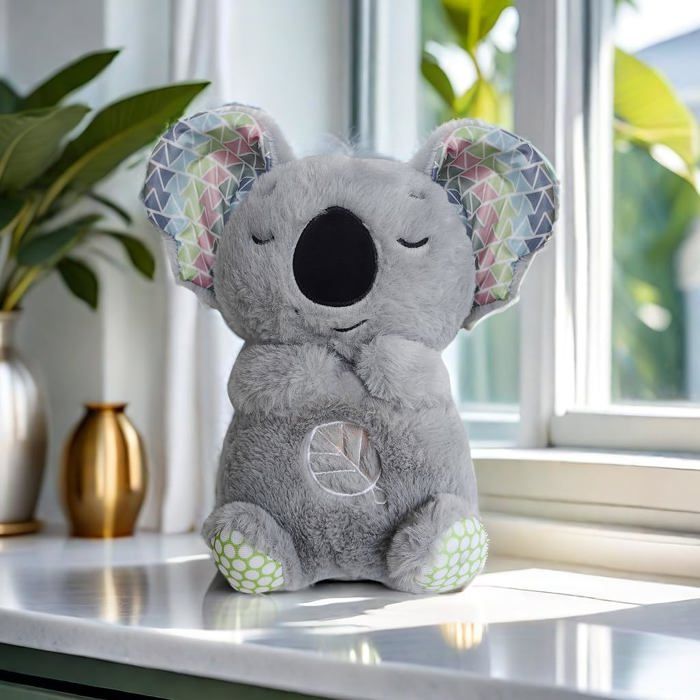 Peluche Respirante Apaisante Koala/Loutre - Jouet Anti-Stress Avec Mouvement De Respiration Et Lumière Douce Pour Enfants Et Adultes