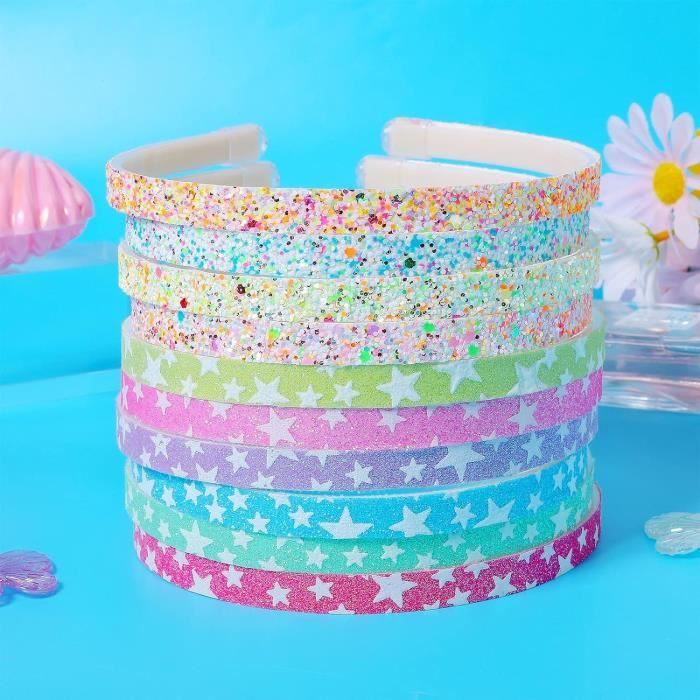 6 Pièces Serre tete Fille Serre-tête Enfant avec Cœur Nœud Papillon Etoile  Recouvert de Paillettes Bandeau Femme Cheveux Access[203] - Cdiscount Au  quotidien