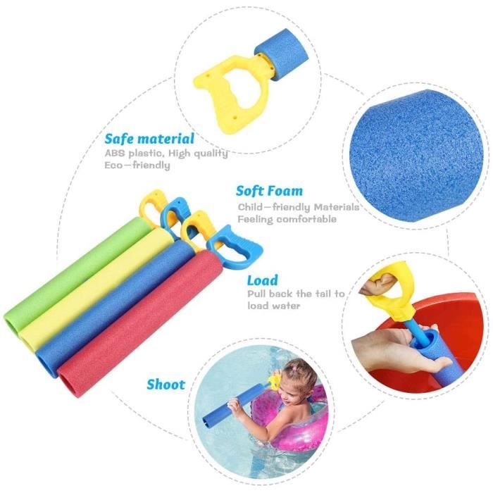 Jouet D'eau En Mousse EVA - Pistolet à Eau Pour Enfants, Idéal Pour Pi Plage Et Interactions Parent Enfant