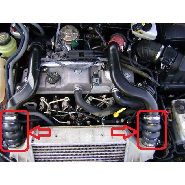 Tuyau Silicone Intercooler Turbo - Pour Ford Focus/Transit Connect 1.8 TDCi - Noir - Réf. OE 1229499 - 12