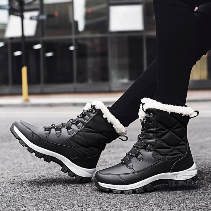 Bottes de grande taille pour femme Bottes doubles Bottes automne