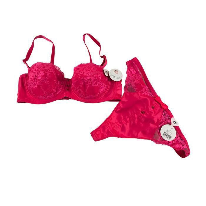 Ensemble Lingerie Femme Soutien Gorge String Couleur