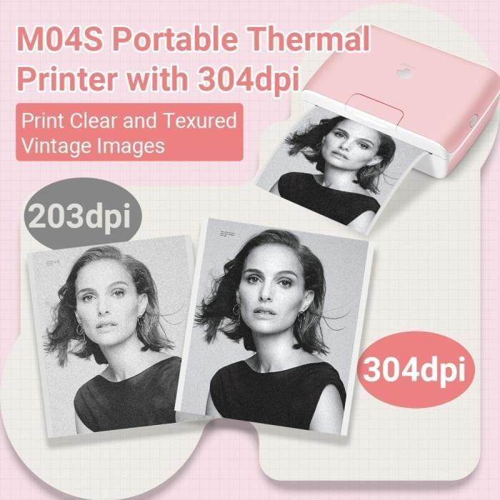 Q22 RMS2 Phomemo Mini imprimante thermique portable M03AS, imprimante de poche sans encre