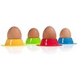4pcs Silicone CoquetiersService Cuisine Boiled Egg Petit déjeuner Batterie de Cuisine Multicolore Oeuf poché Coupe 394-3