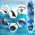 GOPLUS - Stand Up Paddle Gonflable - 297x76x15cm - Bleu-3