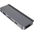 Sanho Hyper HyperDrive HD319B-Silver Hub USB-C 6 en 1 pour iPad Pro/Air Prise Audio 3,5 mm USB-A, SD, Micro SD, USB-C, HDMI A-3