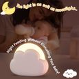 Veilleuse Bébé ,Lampe Nuage de Nuit pour Allaitement, avec 4 Intensité Veilleuse Led Rechargeable, Cadeau Nouveau née Fille-3