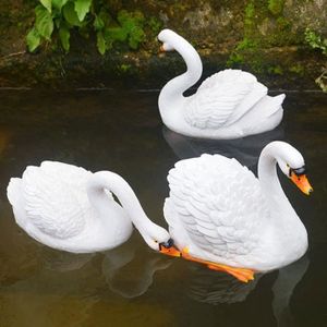 Lot De 4 Mini Cygnes Toyvian - Figurines Miniatures Pour Décoration Jardin Et Intérieur