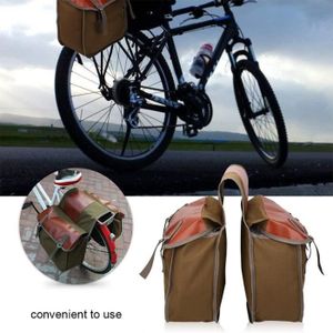 Sacoche vélo arrière marron Cdiscount