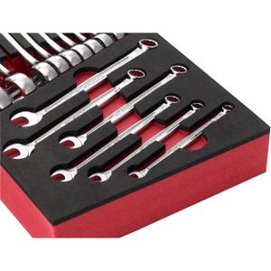 Jeu de 10 clés à pipe débouchées - Drakkar Tools 12201 Jeu de 10 clés à pipe débouchées - Drakkar Tools 12201