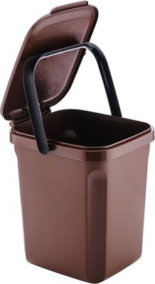 Seau Organique Denox 10 Litres | Marron 235x265x285 Mm | Pour Compost Et Déchets Alimentaires