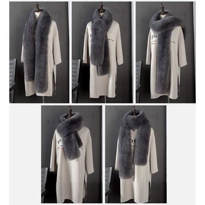 Écharpe Châle Fausse Fourrure Femme - Cache-col Enveloppant Style Vrai Fourrure, Taille XL - 6