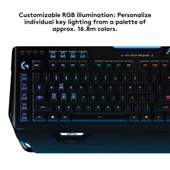 Logitech Logitech G910 Orion Spectrum Clavier Gaming Mécanique RVB Eclairage RVB LIGHT... 