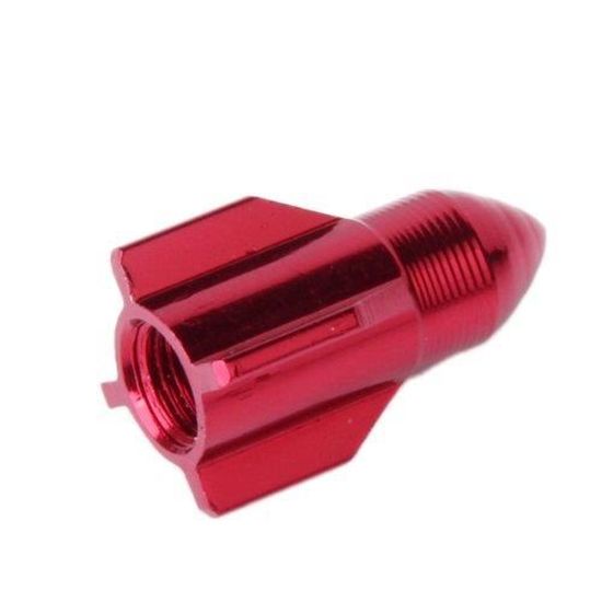 4er Set Bouchons de valve rocket en argent pour voiture moto et vélo
