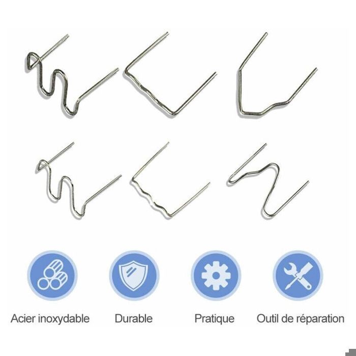 TEMPSA 100Pcs RS26 0.6MM Agrafe De Soudure Câble Pr Agrafeuse Plastique Réparation Soudeur Pr Pare-chocs De Voiture - Jeux - Jouets