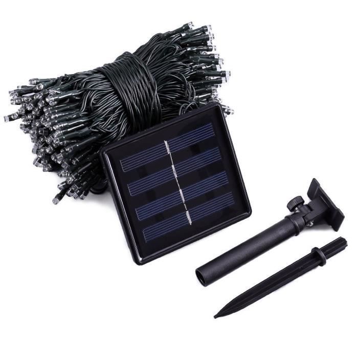 Guirlande Solaire Extérieure 20 Mètres - 26+2 Ampoules G40 LED - Télécommande 8 Modes - Imperméable IP65 - Pour Jardin, Terrasse, événement