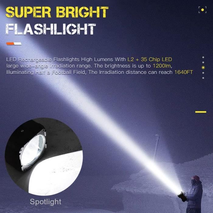 Mini Lampe De Travail LED Rechargeable, Super Puissante, 800 Lumen Magnetique Portable Petit Porte Cles Etanche 98598527