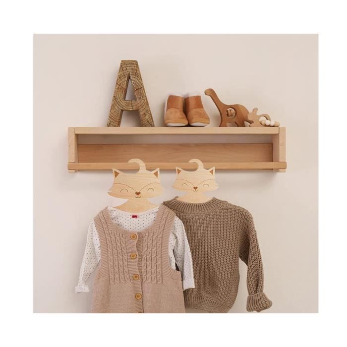 10 Cintres En Bois Antidérapants Pour Poupées - Mini Portemanteaux 15 Cm - Jouet D'Habillage - Déco Chambre Enfant - Durable
