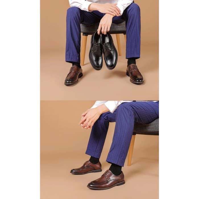 PPXID Chaussures Homme Derby Oxford Ville – Chaussures Affaires Respirantes à Lacets, Confort Business Et Mariage